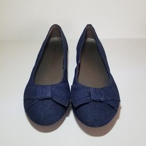 Clarks denim ballet flat